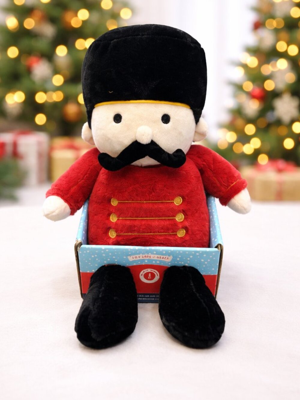 Huggable Tiny Love Carry Christmas plush Nutcracker soldier removeable heat pack